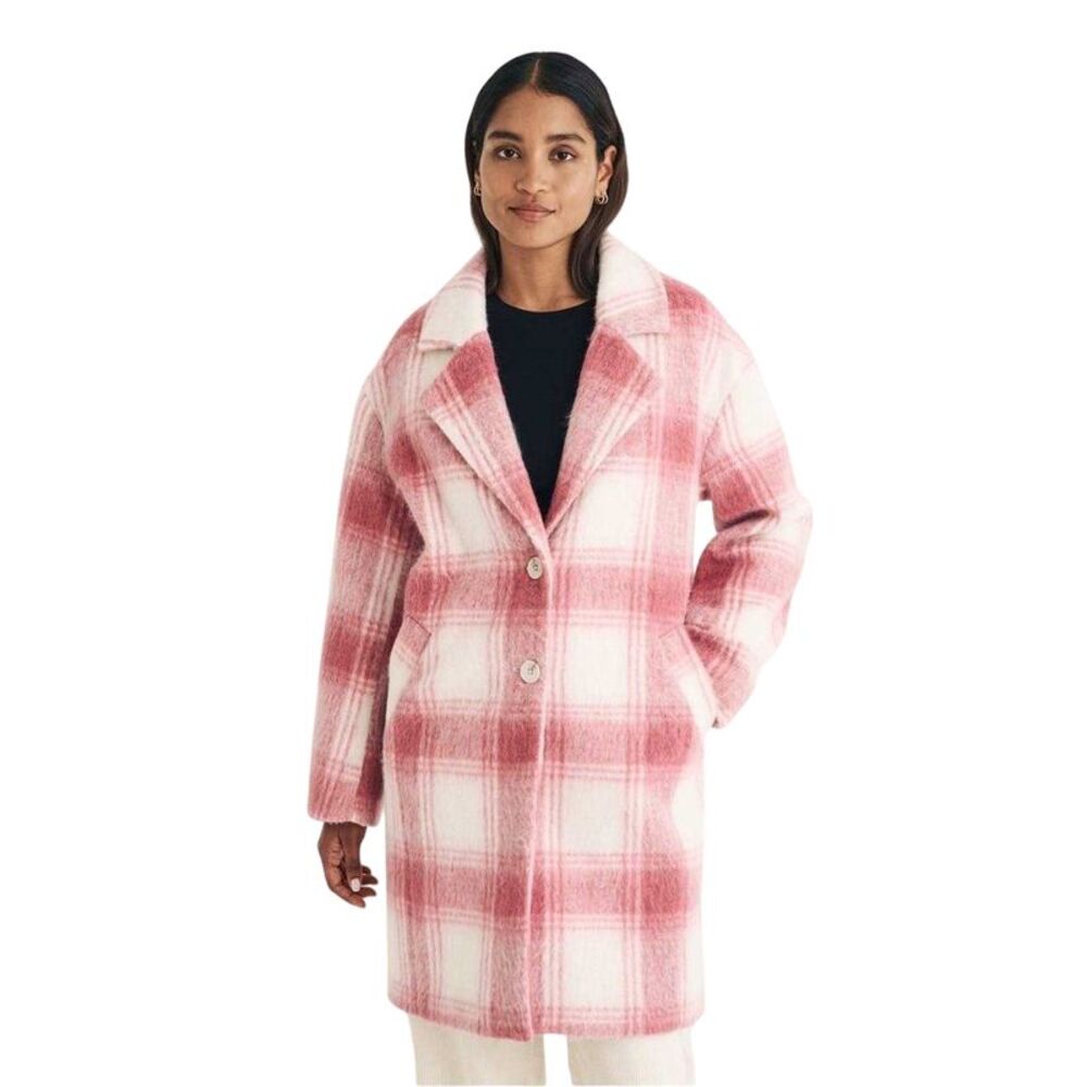 Hugo Womens/Ladies Plaid Coat / Pink